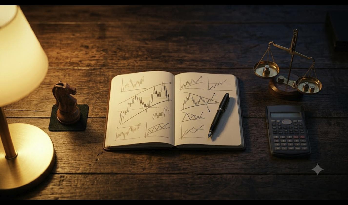 Diagrama de los tres pilares del trading: psicología, método y gestión del riesgo según los mejores libros de trading